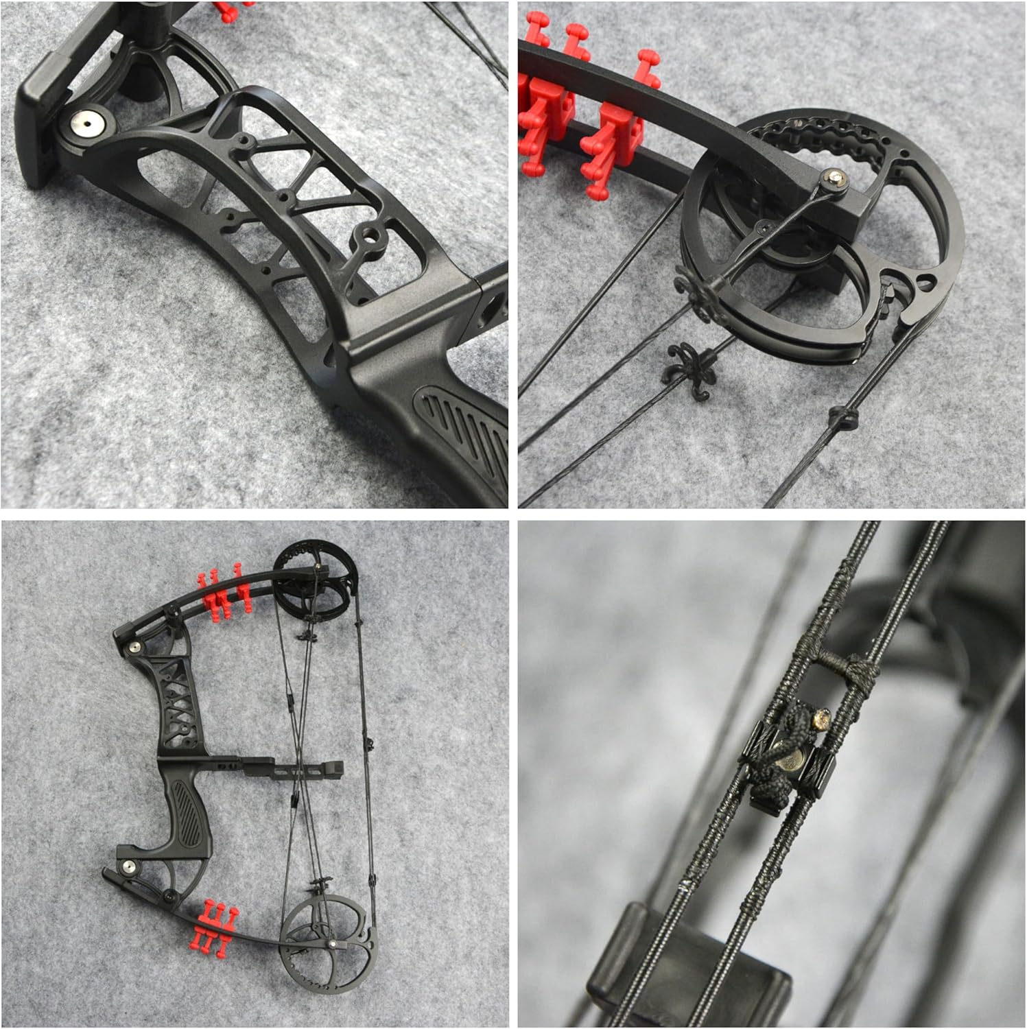 Archery Compound Bow Set Arrows and Steel Balls Dual use Profession Slingshot 30-55 lbs Draw Weight Adjustable for Adults Bow Set Accessories for Outdoor Hunting Target Archery Shooting Fishing