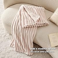 Vista 109 de Bedsure GentleSoft Twin Blanket for Couch - Cozy Soft Blankets for Women, Cute Small Fleece Throws for Girls, Light Grey, 60x80 Inches