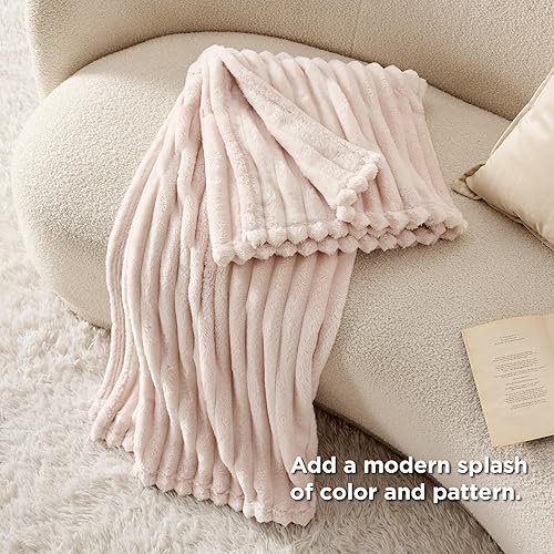 Miniatura 109 de Bedsure GentleSoft Twin Blanket for Couch - Cozy Soft Blankets for Women, Cute Small Fleece Throws for Girls, Light Grey, 60x80 Inches