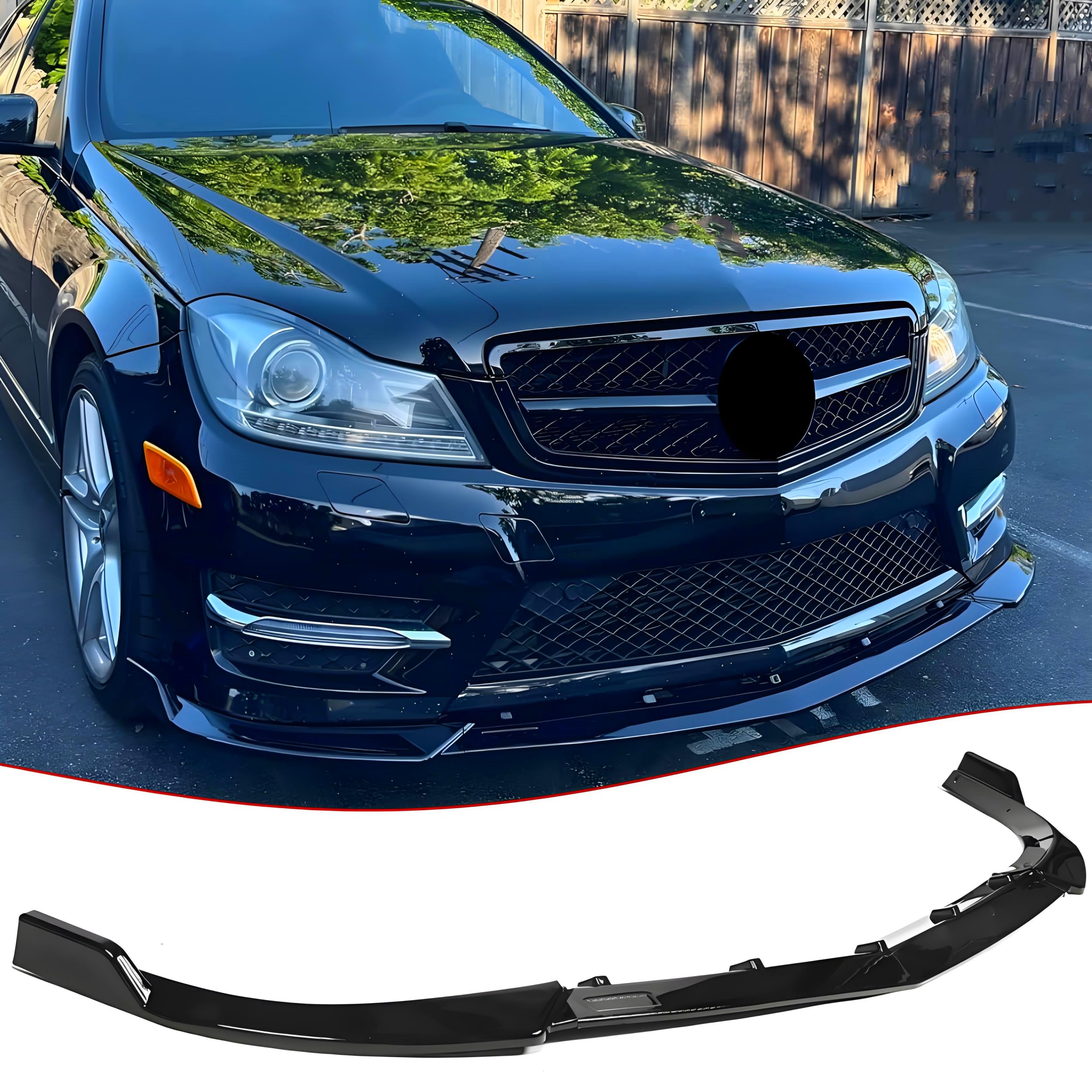 Front Lip Spoiler for Mercedes C Class W204 2011-2014 Accessories