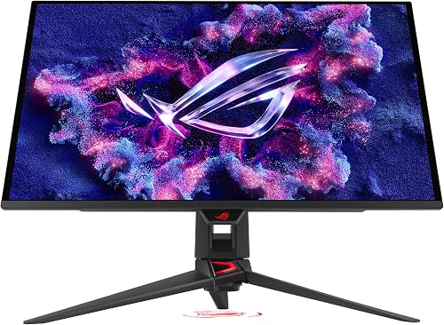 ASUS ROG Swift 27” 4K QD-OLED Gaming Monitor (PG27UCDM) - 240Hz, 0.03ms, Custom Heatsink, Neo Proximity Sensor, G-SYNC Compatible, 99% DCI-P3, True 10-bit color, DisplayPort 2.1a UHBR20, 3 yr warranty - 10
