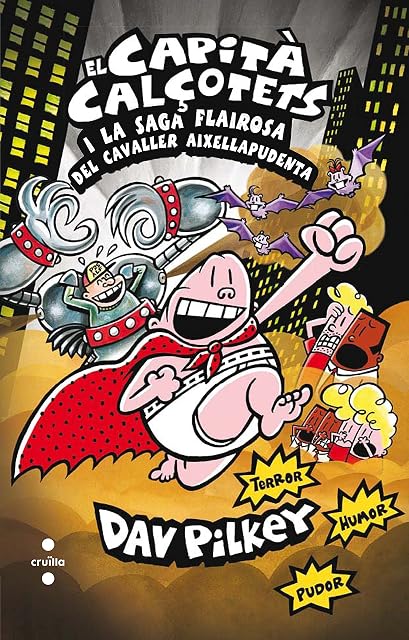 Portada de El Capità Calçotets 12. Cartoné: I la Saga Flairosa del Cavaller Aixel