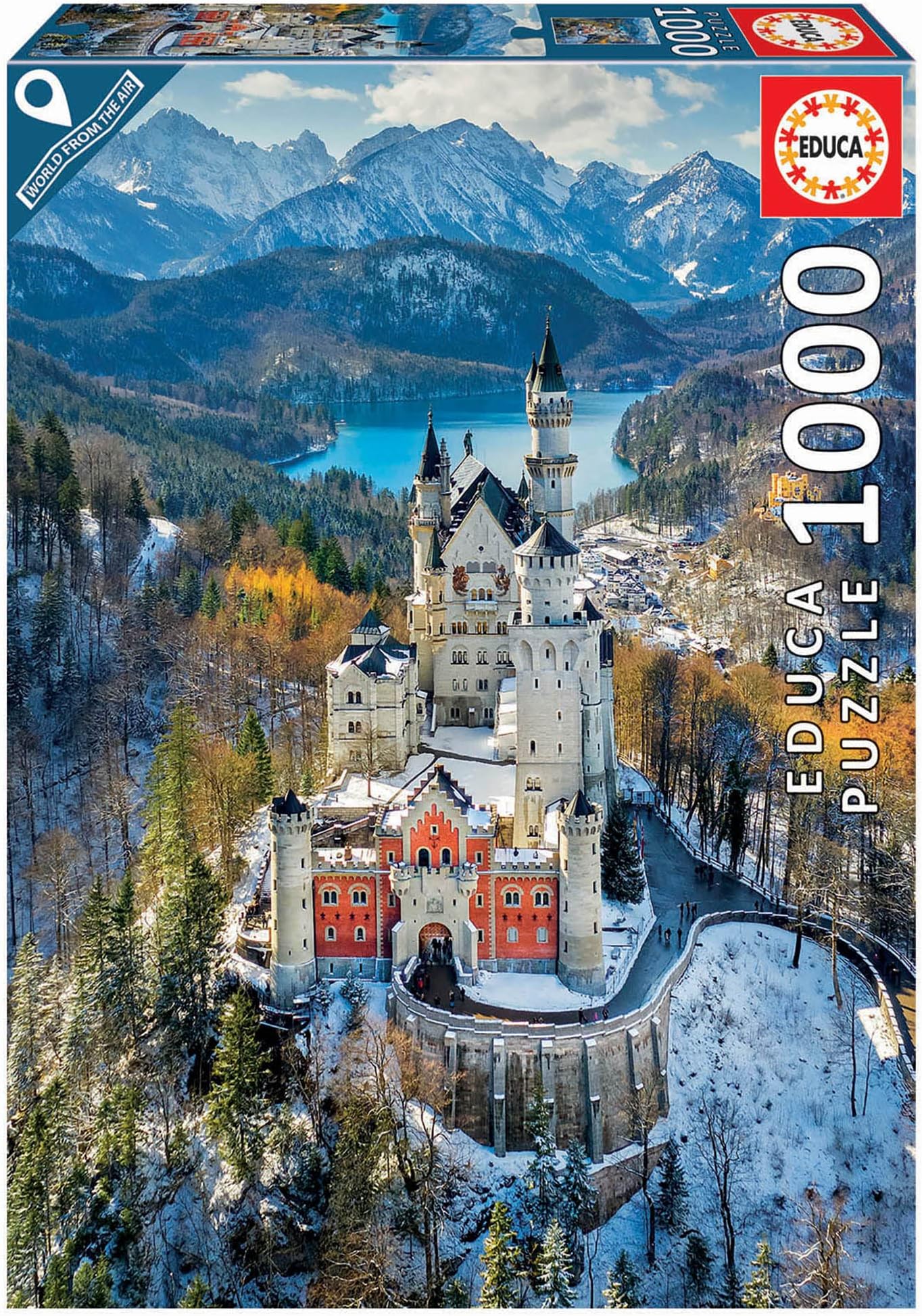 Educa - 1000 Piece Puzzle for Adults | Neuschwanstein Castle, Travel to Germany with This 1000 Piece Puzzle. 14 Years Old (19261)