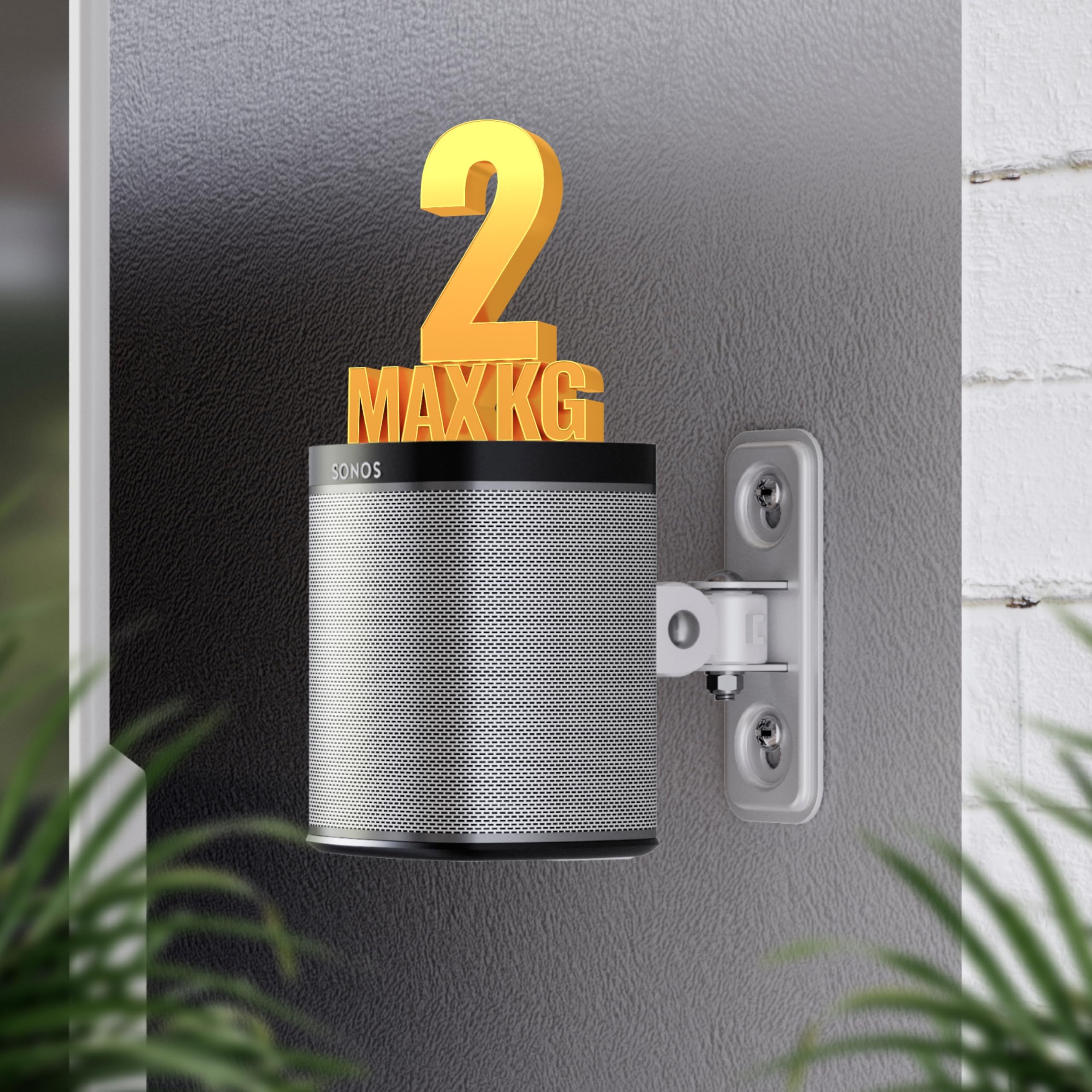 RICOO Uchwyt Ścienny do Głośnika, Kompatybilny z SONOS Play:1™, Uchwyt LH431-W Wychylny, Pochylny, HiFi Audio Boxing, Zawieszenie, Głośnik Ścienny