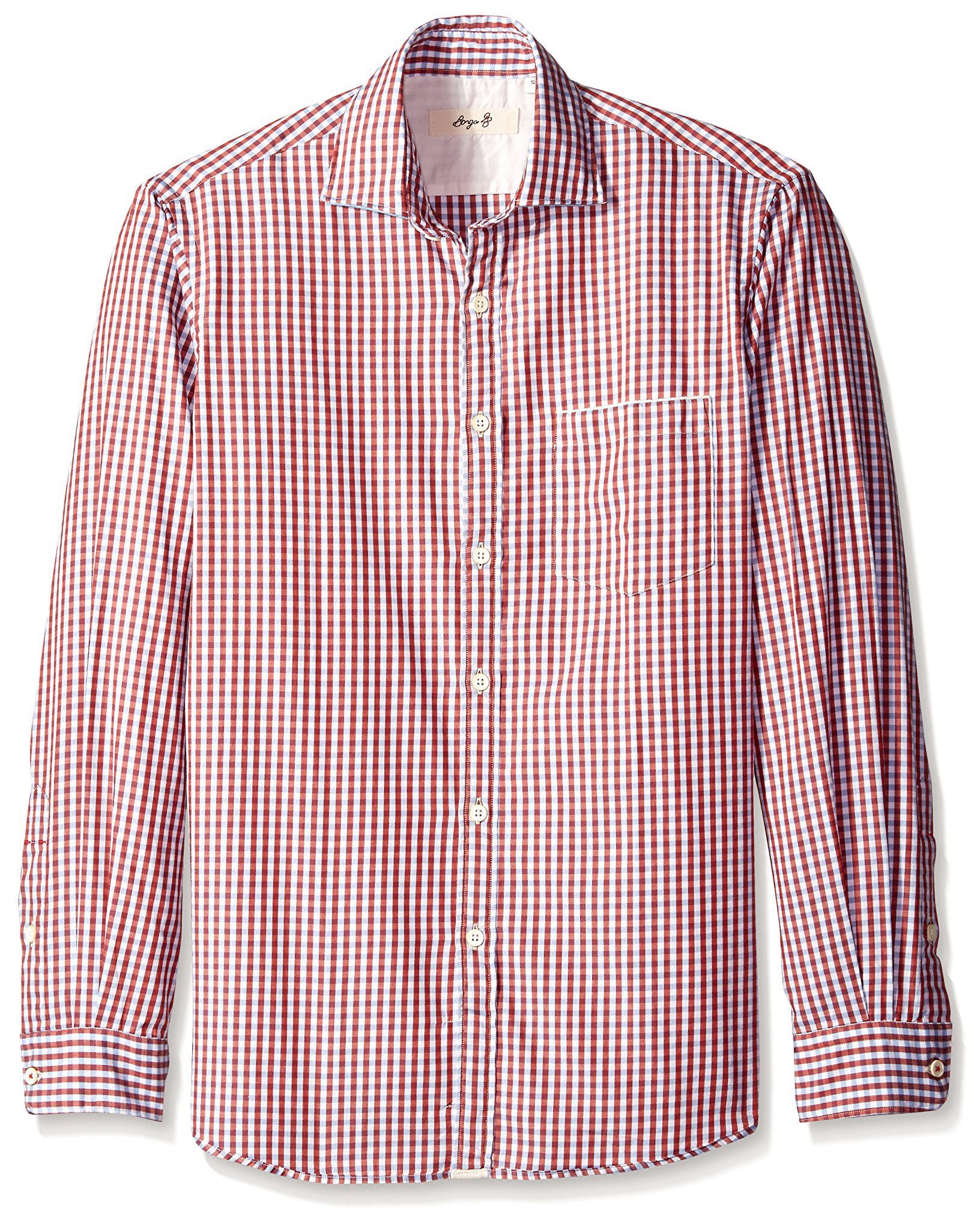 Borgo28 Men's Long Sleeve Checked Shirt
