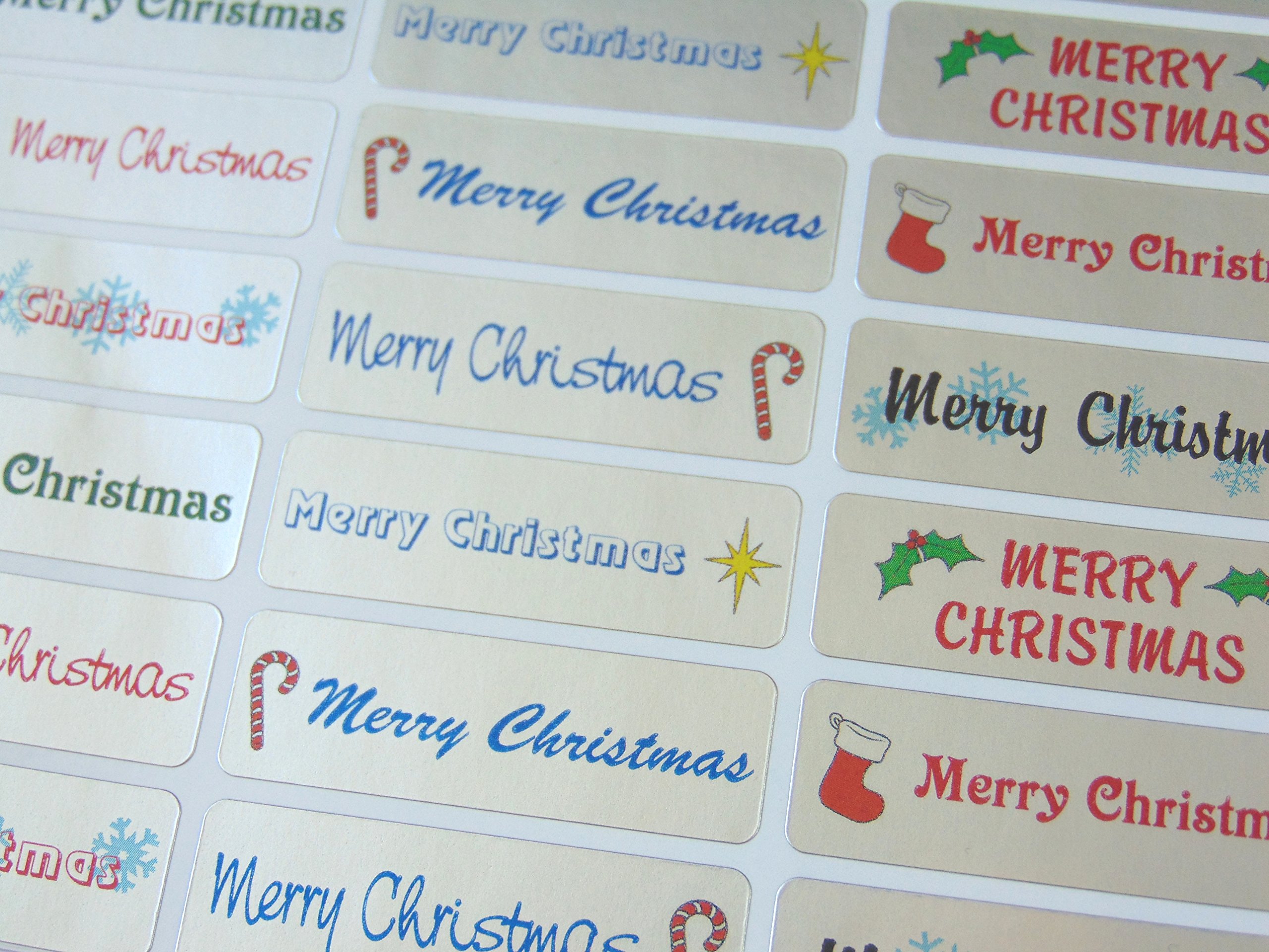 Christmas greeting labels Clearance