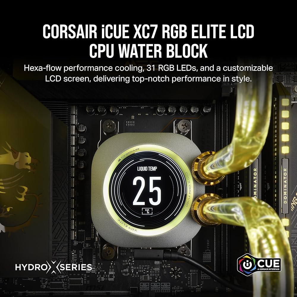 【新品未開封】Corsair XC7 RGB ELITE LCD CORSAIR XC7 RGB ELITE LCD Blok Wodny do Procesora - 480x480