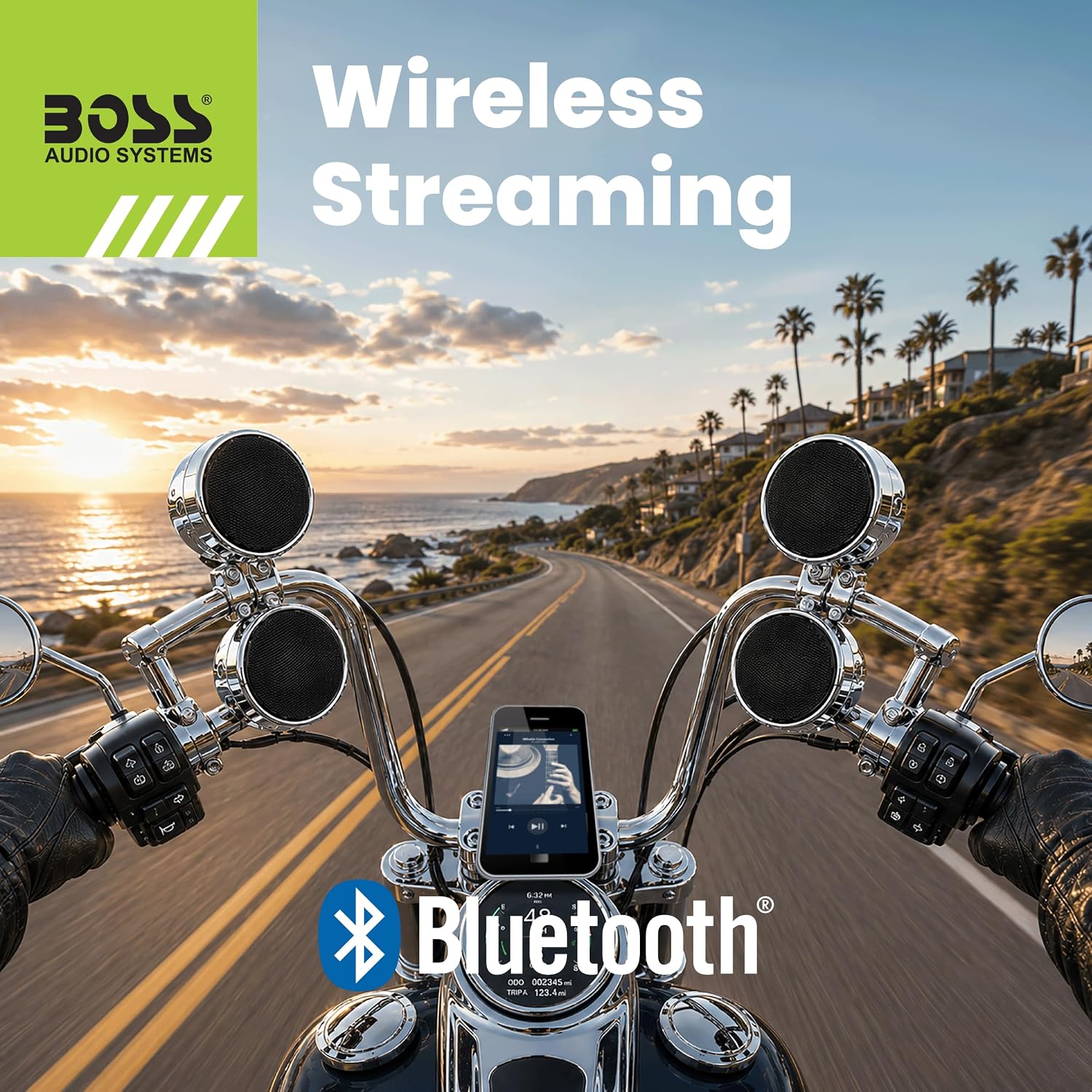BOSS Audio Systems MC470B 3 Inch Motorcycle Speakers and Amplifier Package image 4