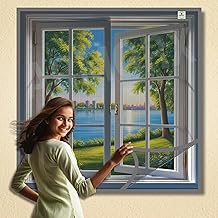 ARMORX Fixed Size Non-Customizable Fiberglass Mosquito Net, Stitched with Fastener Tape, Window/Door DIY Bug Insect Mesh | Grey- 3x4 feet | 36x48 inch | 91x122 cm