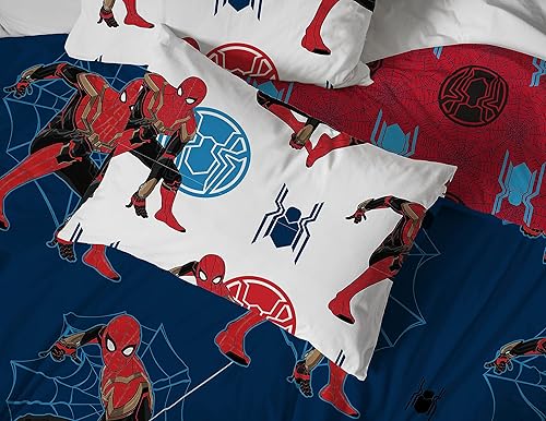 Miniatura 5 de Jay Franco Marvel Spiderman - Juego de edredón tamaño matrimonial, ropa de cama de 5 piezas, incluye juego de sábanas y fundas de almohada, juego de