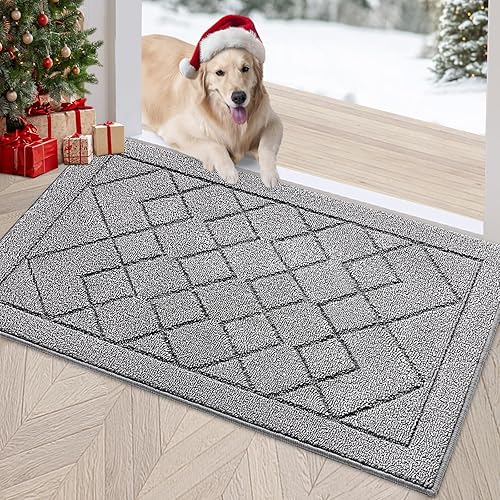 Miniatura 14 de REFETONE Tapete para interiores, tapete para puerta delantera o trasera de 32 x 40 pulgadas, parte trasera de goma antideslizante, tapetes