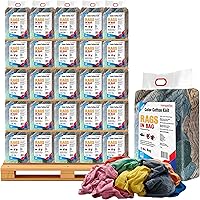 Vista 16 de Trapos de limpieza de punto de algodón, bolsa de 10 libras (aprox. 60-70 unidades) – Bolsa de trapos para pintores, mecánicos, detalles automáticos