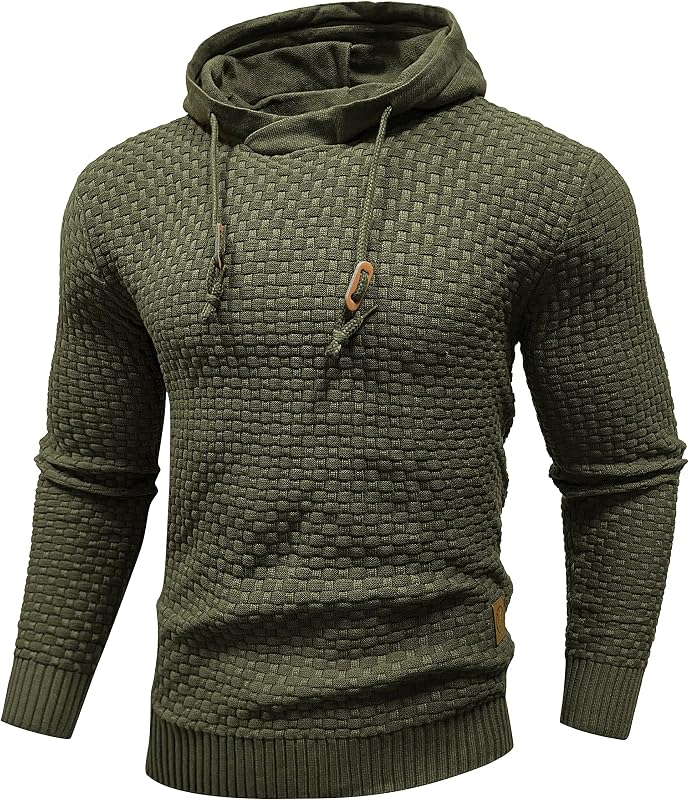 buzo con capucha Zaitun para hombre manga larga punto liso jersey jersey