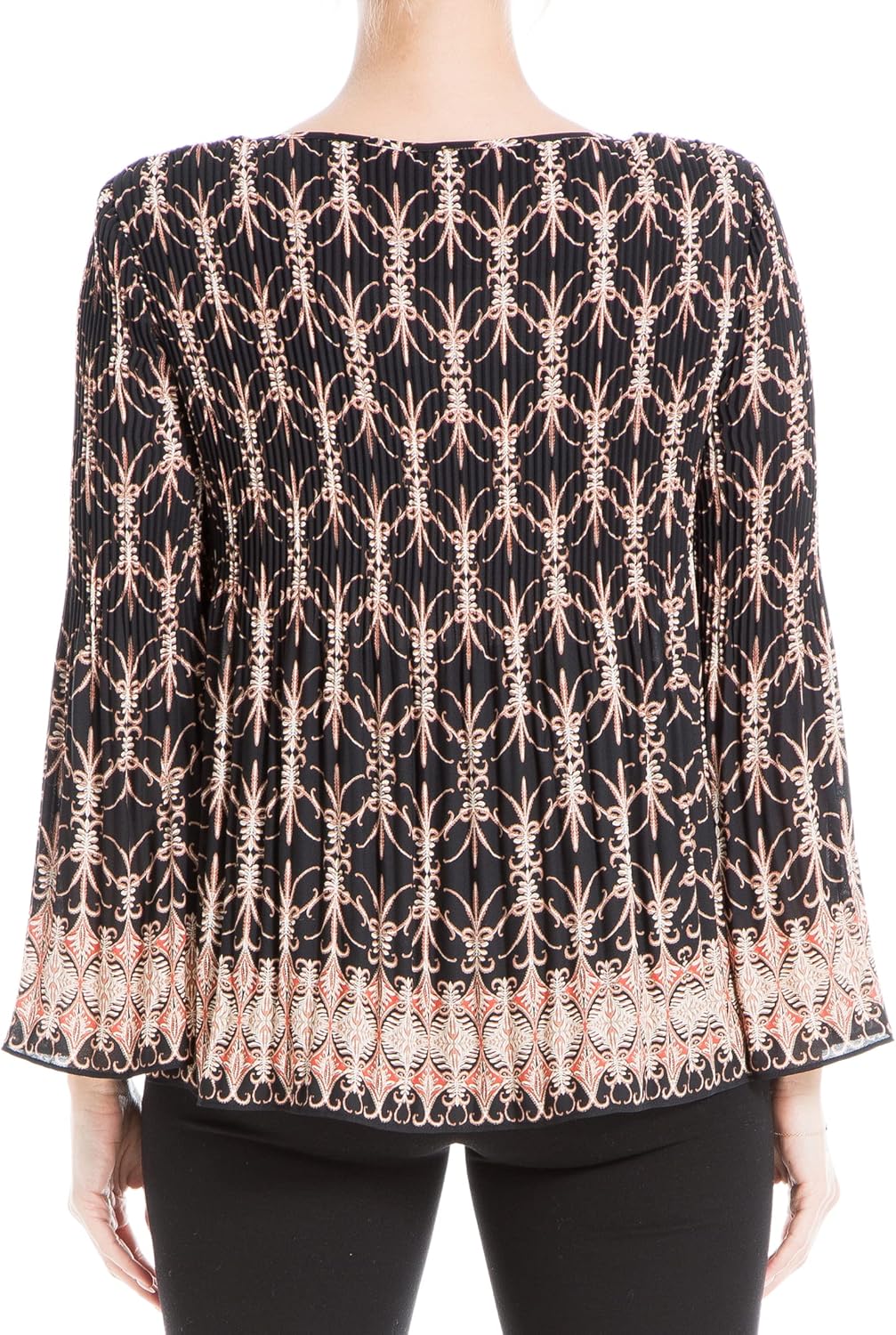 Max Studio Women's Crepe Pleated Blouse - Image 3