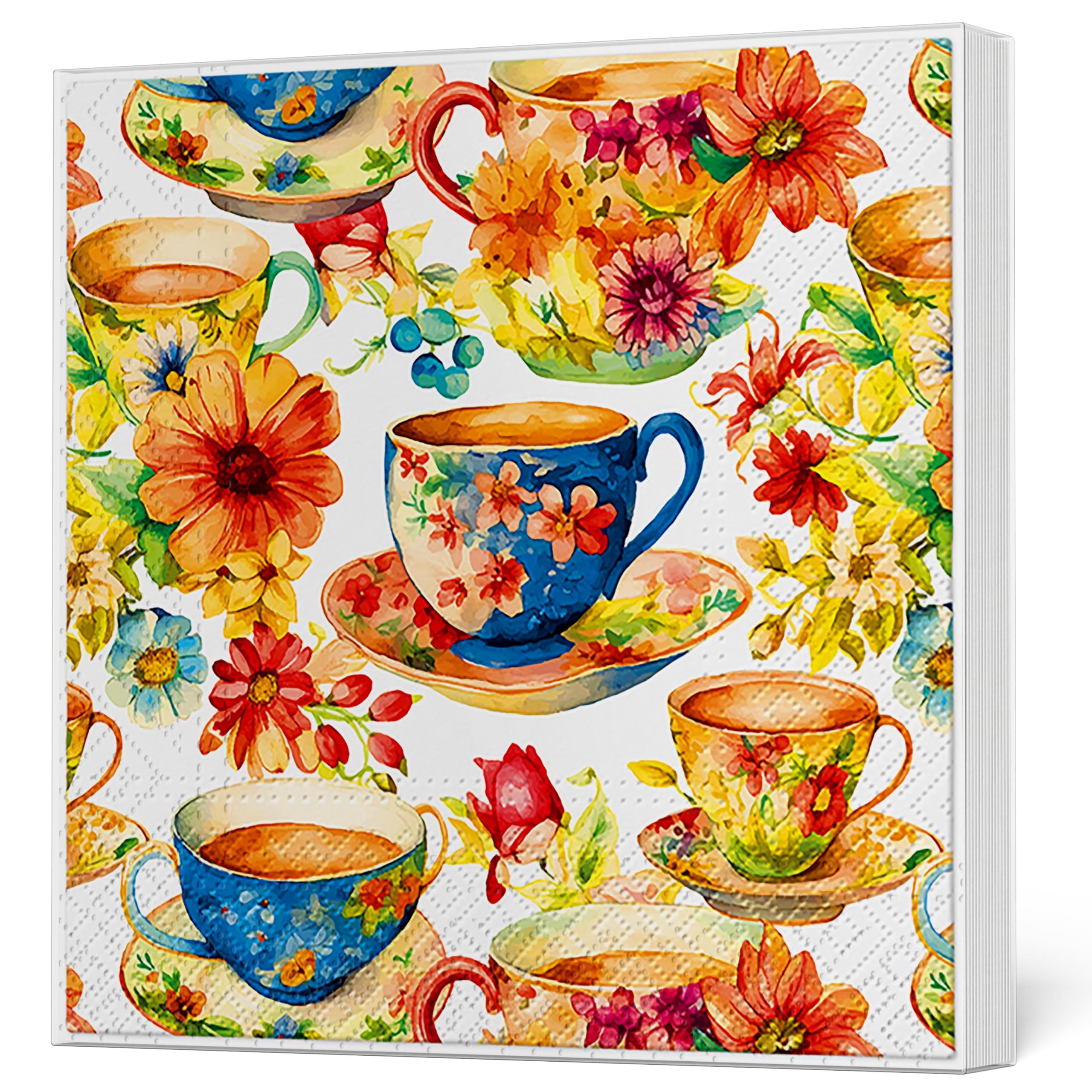 Tete a Tete 3Ply Flowery Tissue Paper Napkins Decoupage Serviettes 33cm x 33cm - 1/4 Folded (Pack of 20) (Botanical Memories) — view 34