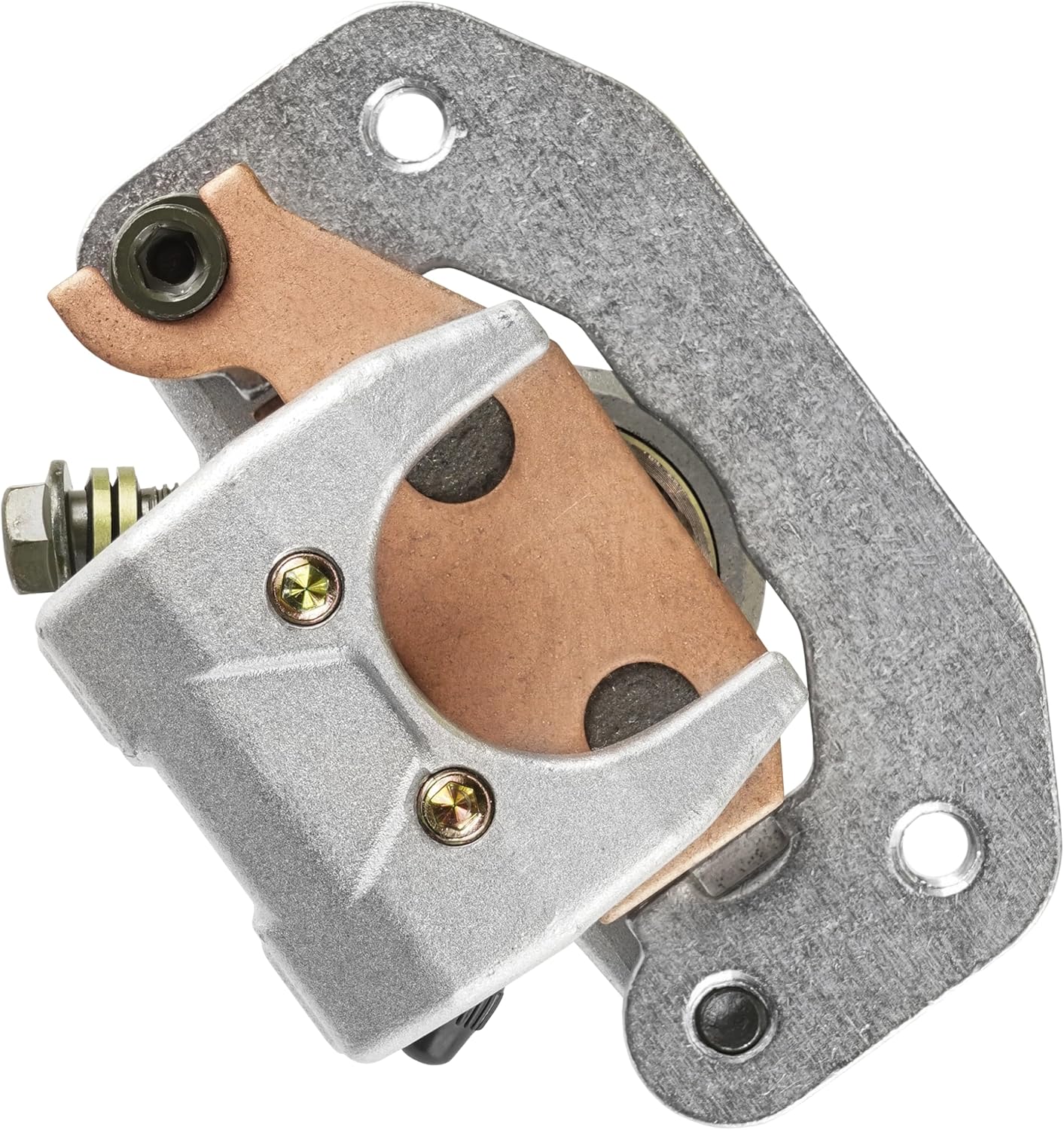 Caltric Rear Brake Caliper with Pads Compatible with Yamaha Raptor 700 700R YFM700R 2006-2012