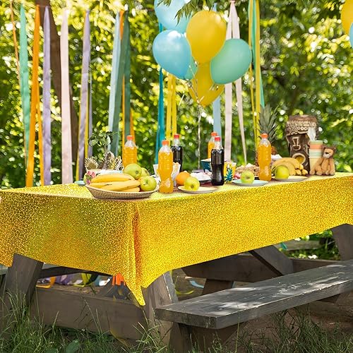 Miniatura 6 de Mantel láser holográfico brillante, impermeable, fácil de limpiar, ideal para decoración de Halloween, despedida de soltera, sirena, cumpleaños,