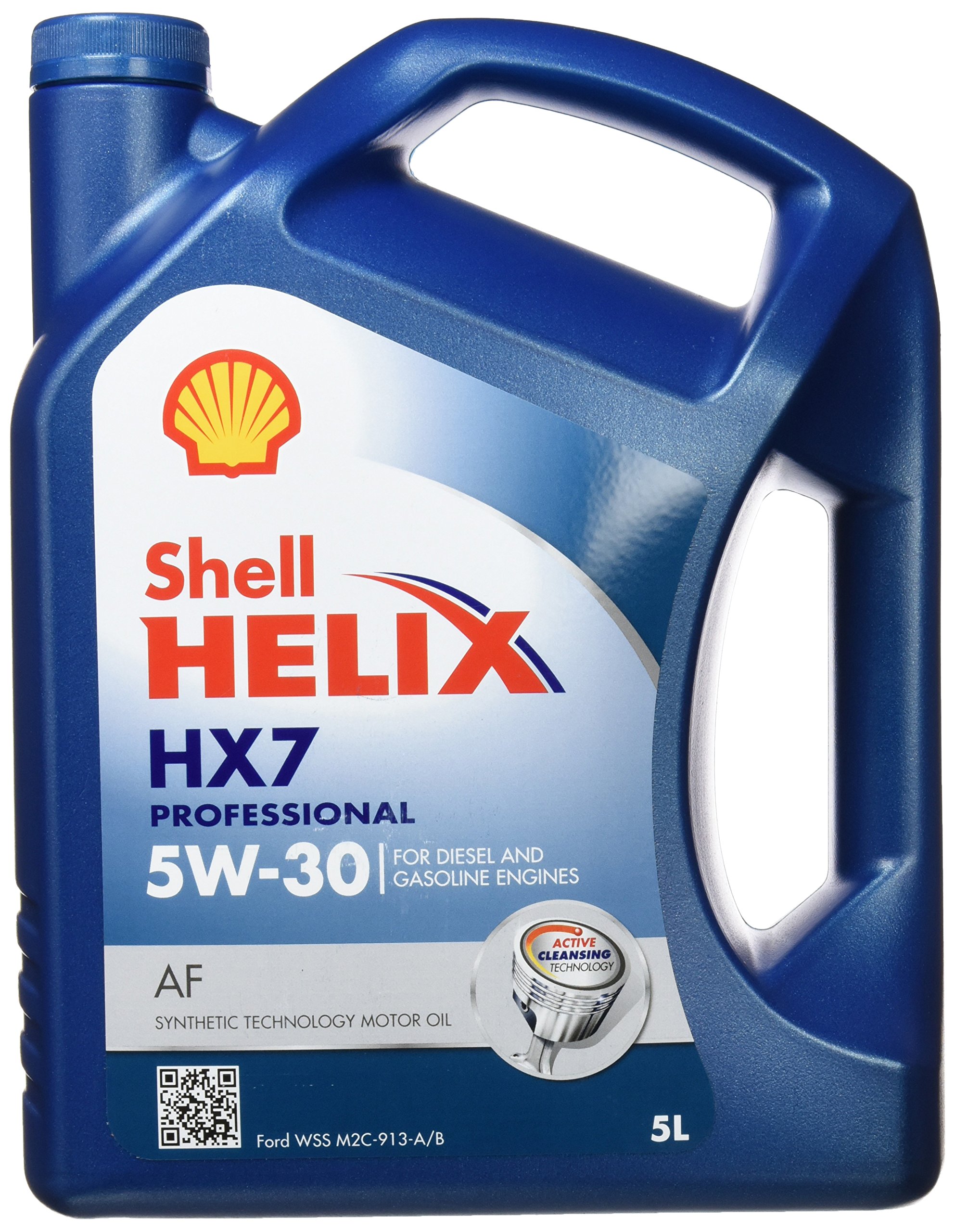 SHELL Aceite de motor 5W-30 Helix Aceite sintetico ACEA A1/B1 API SJ HX7 Professional AF 5L Compatible con FORD Fiesta Mk6 Hatchback CB1, CCN, JA8, JR8 MONDEO IV Turnier BA7, NISSAN Qashqai II J11