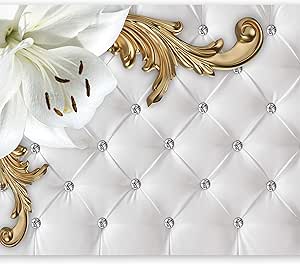 Murando Papier Peint Intissé Plume 250x175 Cm Décoration Murale XXL Poster Tableaux Muraux Tapisserie Photo Trompe L'oeil Boho Abstrait Ornament