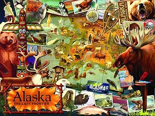 SUNSOUT INC - Alaska, The Final Frontier - 1000 pc Jigsaw Puzzle by Artist: Kate Ward Thacker - Finished Size 20" x 27" - MPN# 70016
