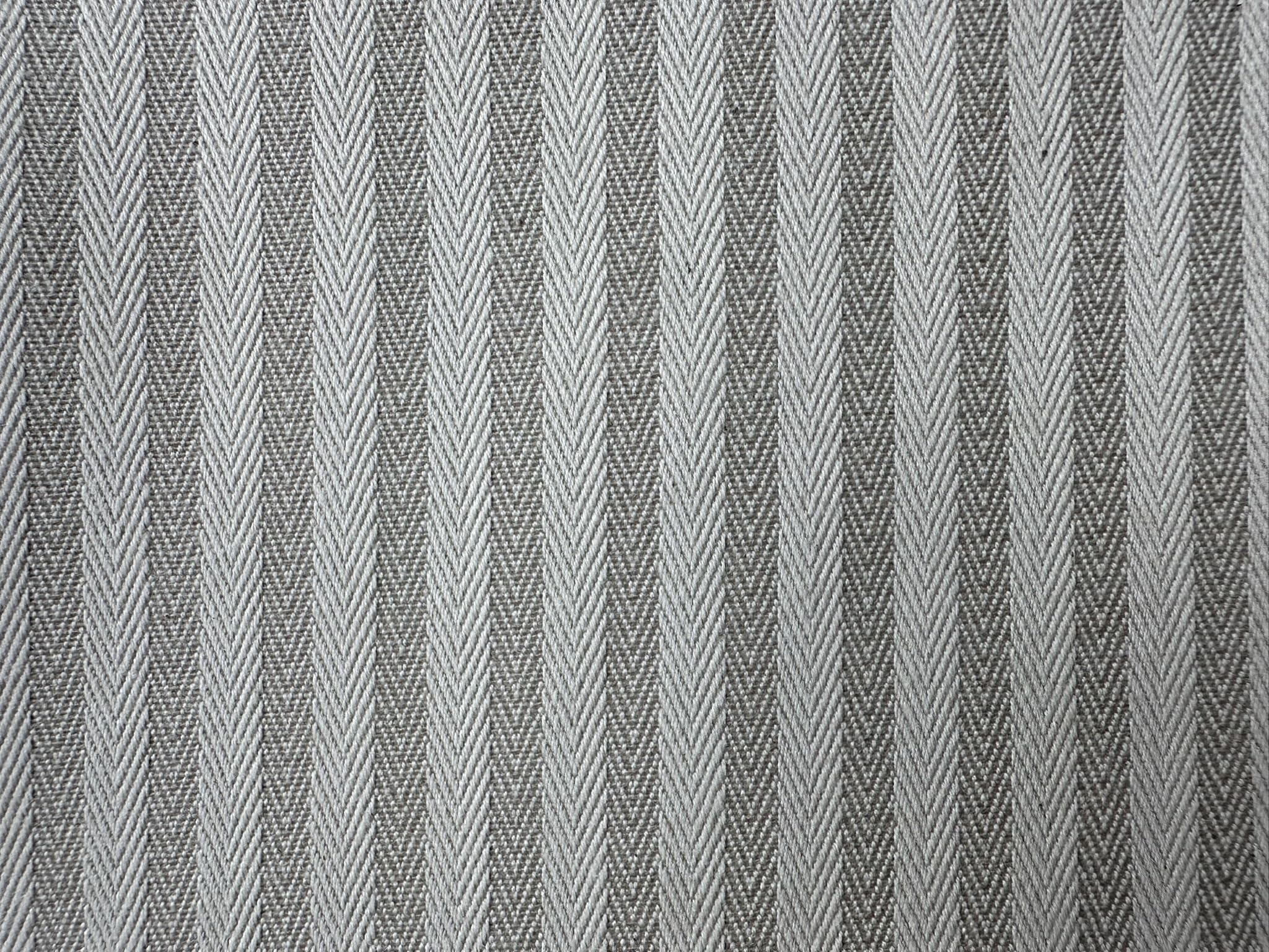 Tissu à chevrons 5 mm aspect lin effet lin rayé, lignes crème, décoration d'intérieur, couture – 328 cm extra large – Vendu au mètre – Naturel