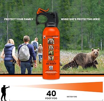 EPA Certified Bear Bear UDAP Bear Repellent Spray, Bear Spray, Bear Repellent Spray, Made in Montana, USA EPA Registered for All Bear Species, UDAP 12 Bear Spray Can Only