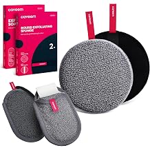 Exfoliating Body Scrubber 2 Pack & Rough and Soft Soap Bag 2 Pack   Deep and Gentle