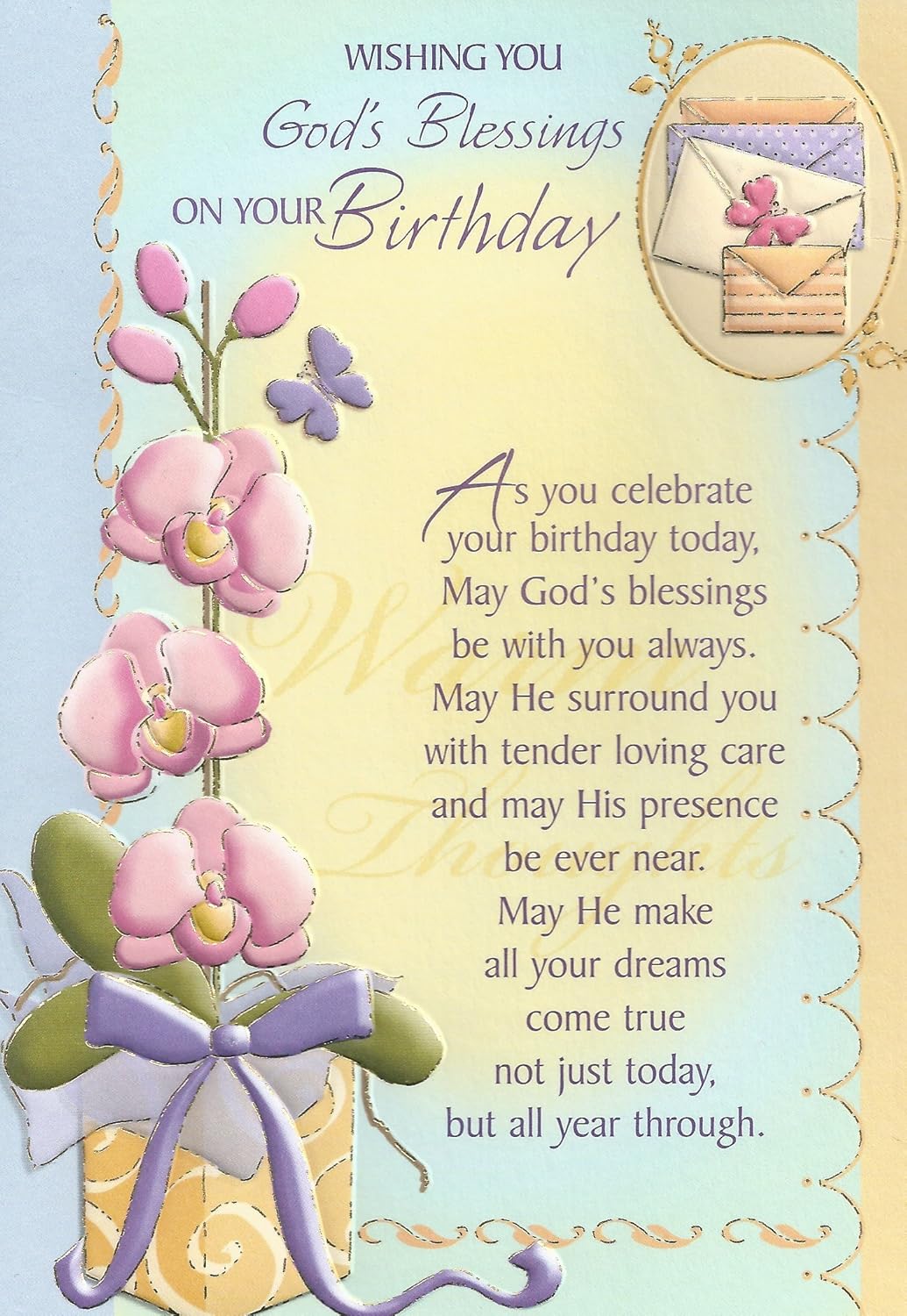 Birthday Blessings From God Wishing You God's Blessings On Your Birthday Card : Amazon.co.uk:  Stationery & Office Supplies