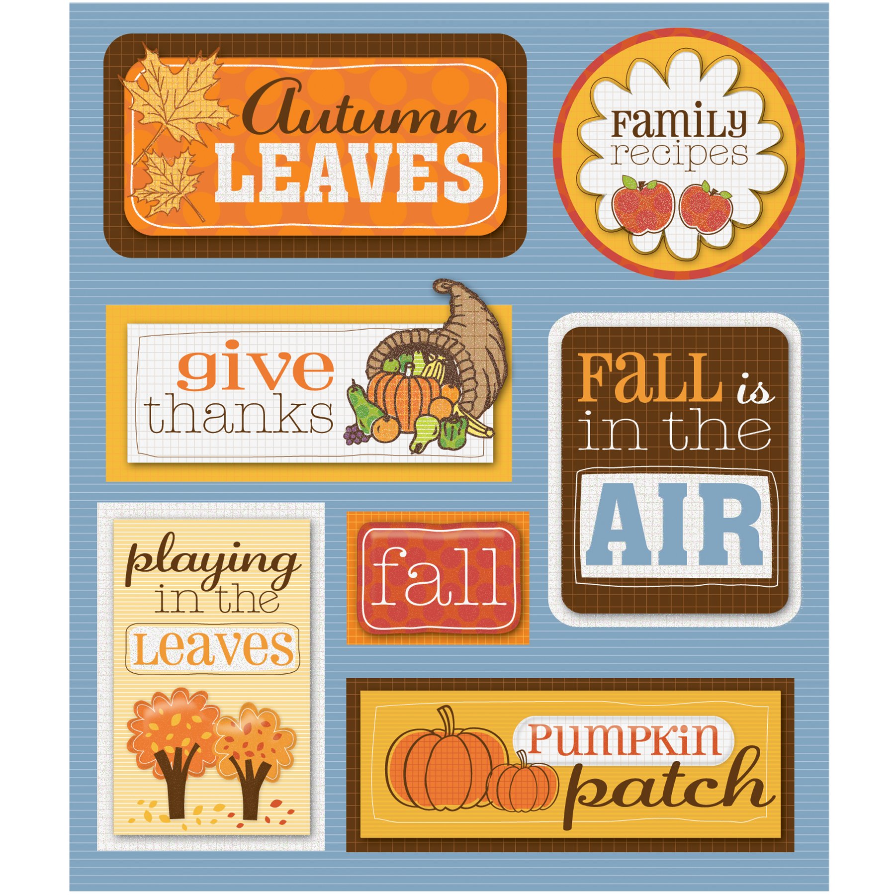 K&Company Fall Words Sticker Medley