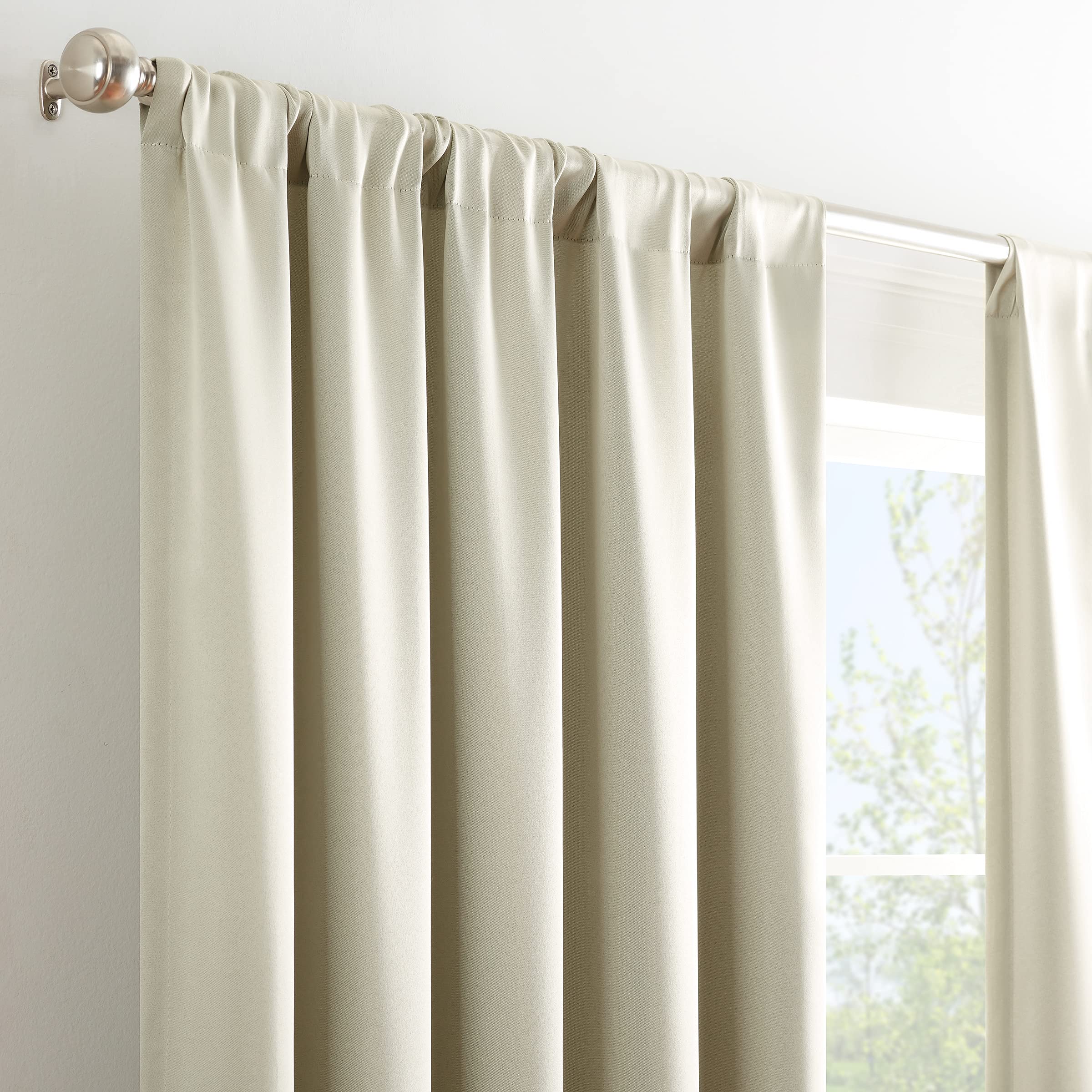 Snapklik.com : Eclipse Solid Thermapanel Room Darkening Rod Pocket