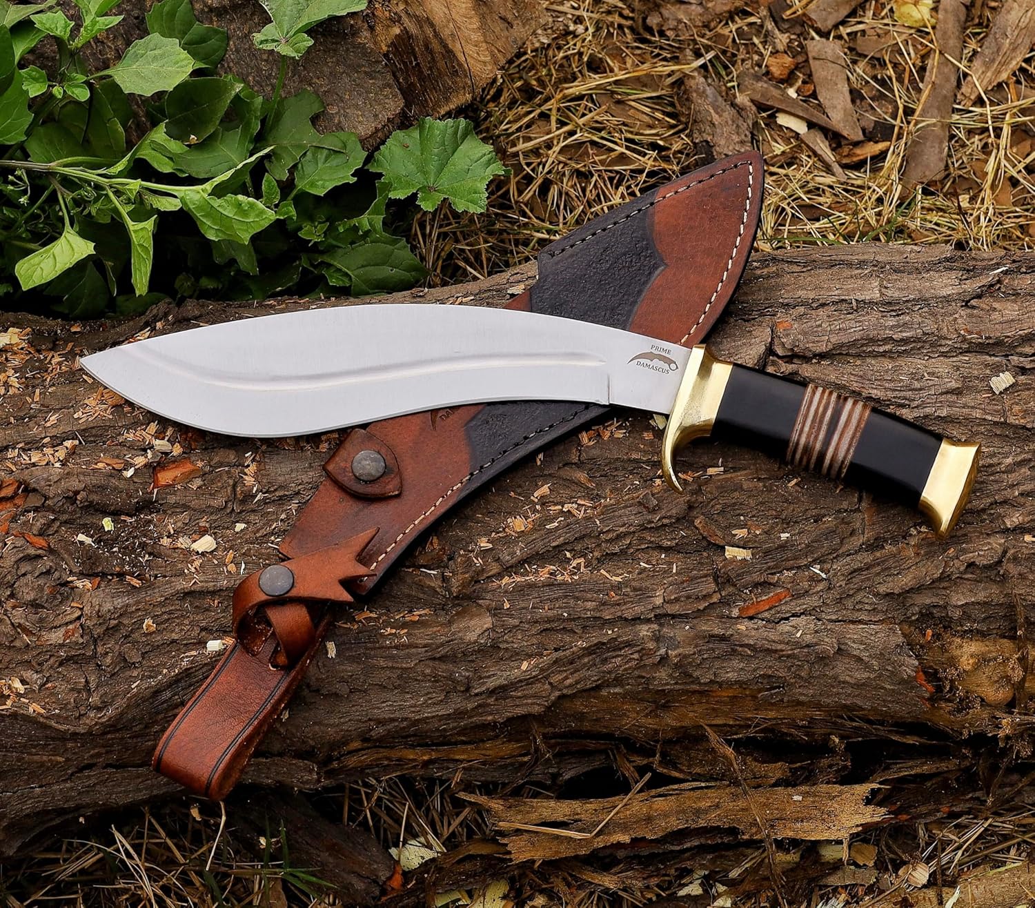 Kukri Machete Knife with Sheath- Cool Tool for Bushcraft and Camping- Best Handmade Gift for Men