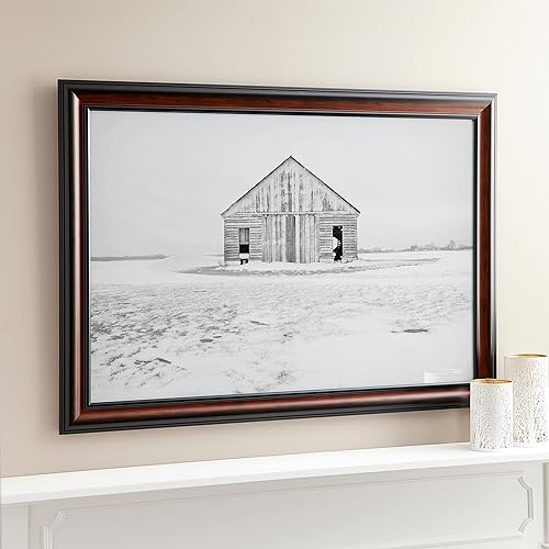 Miniatura 3 de Paquete de 6 Marco de grano de madera marrón y negro de Studio Décor