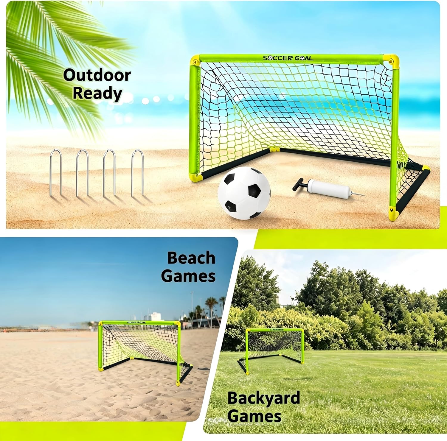Eastgoing Portable Soccer Goal Set- Backyard Indoor Outdoor Mini Soccer Net with Net, Ball, and Pump.Youth Soccer Goal Sets image 3