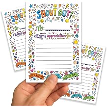 Healthy Surplus Shout Out Cards - 6 x 4 Appreciation Note Cards - Recognition for Students, Employees, Teachers and Fun Team Building 200