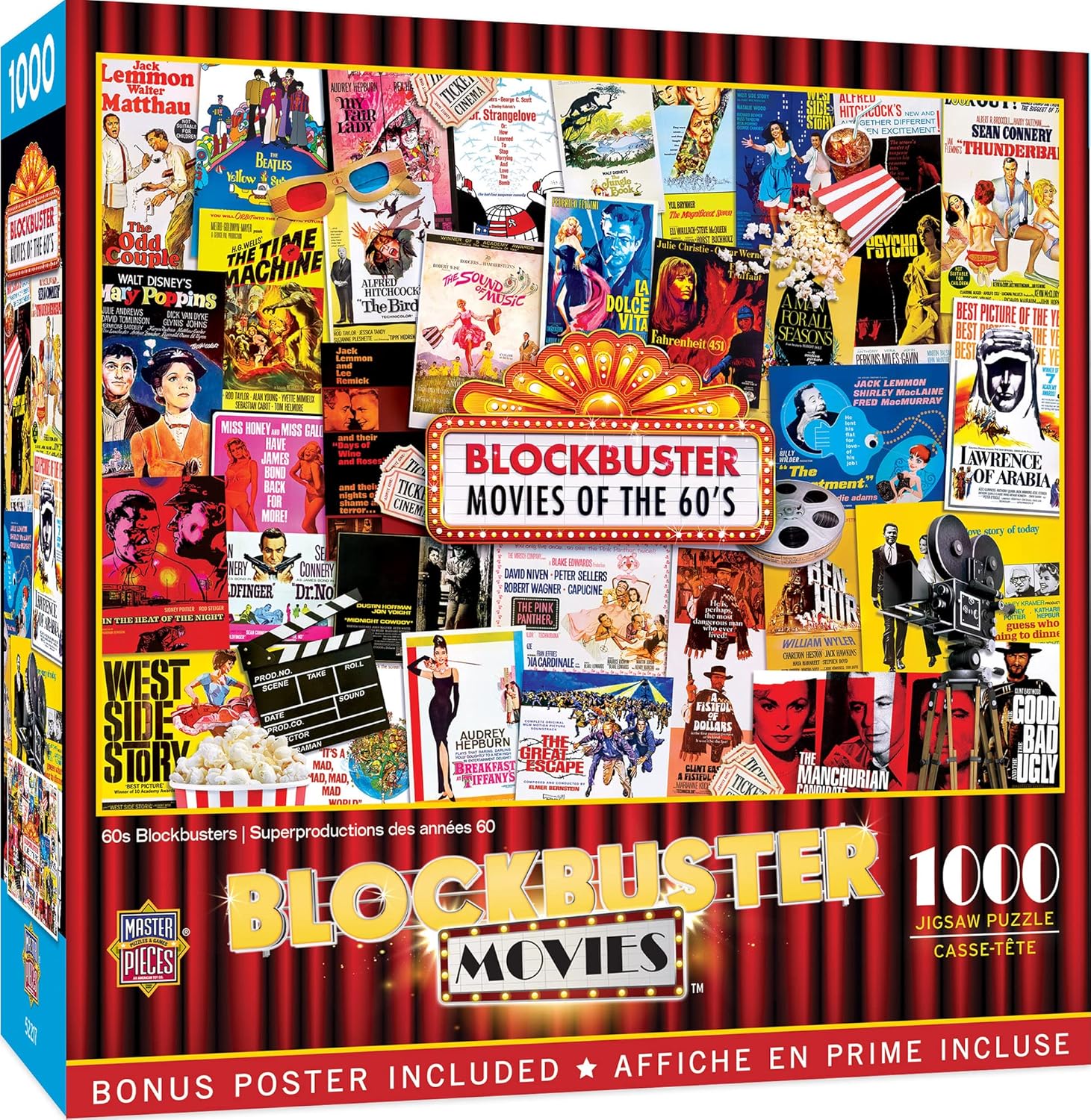 MasterPieces 1000 Piece Jigsaw Puzzle for Adults, Family, Or Youth - 70's Blockbusters - 19.25"x26.75"