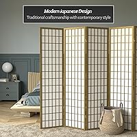 Vista 163 de Red Lantern Panel de ventana Shoji de 6 pies de alto, divisor de habitación de 3 paneles de palisandro