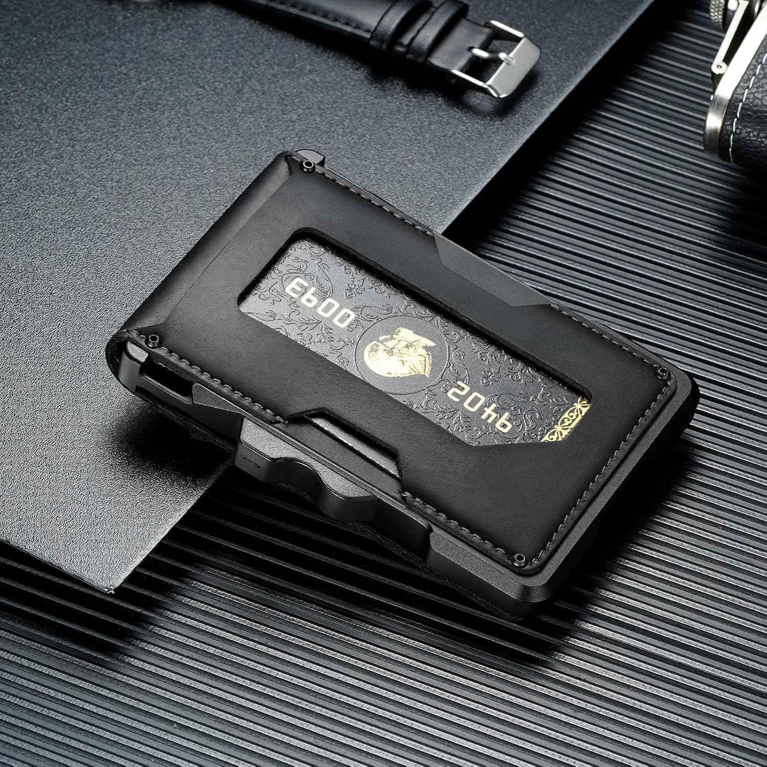 furid Genuine Leather Wallet for Men: Slim RFID Minimalist Wallets with Money Clip - Smart Pop Up Credit Card Holder for Front Pocket - Gifts for Husband Father on Birthday Anniversary - Image 9