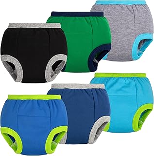 BIG ELEPHANT - Paquete de 6 Ropa Interior de Entrenamiento para IR al baño para niñas, Pantalones de Entrenamiento Florales absorbentes Acolchados para niños pequeños