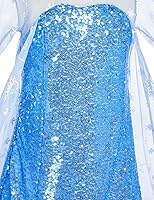 Vista 13 de Disfraz de princesa de lujo con capa larga brillante para fiesta de cumpleaños de niña