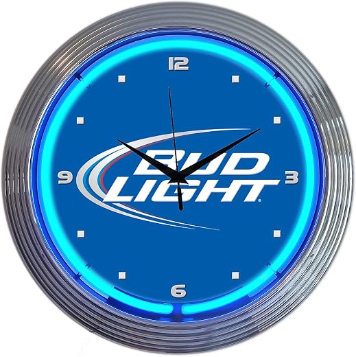 Neonetics Bud Light Neon Wall Clock, 15-Inch