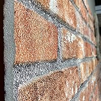 Vista 8 de Dundee Deco Paneles de pared 3D de ladrillo sintético, revestimiento, paneles de pared con aspecto de piedra roja y naranja, revestimiento de espuma