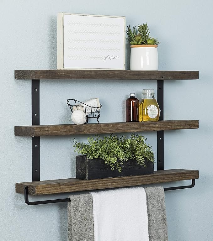 Del Hutson Designs Industrial 3Tier Floating Shelf with