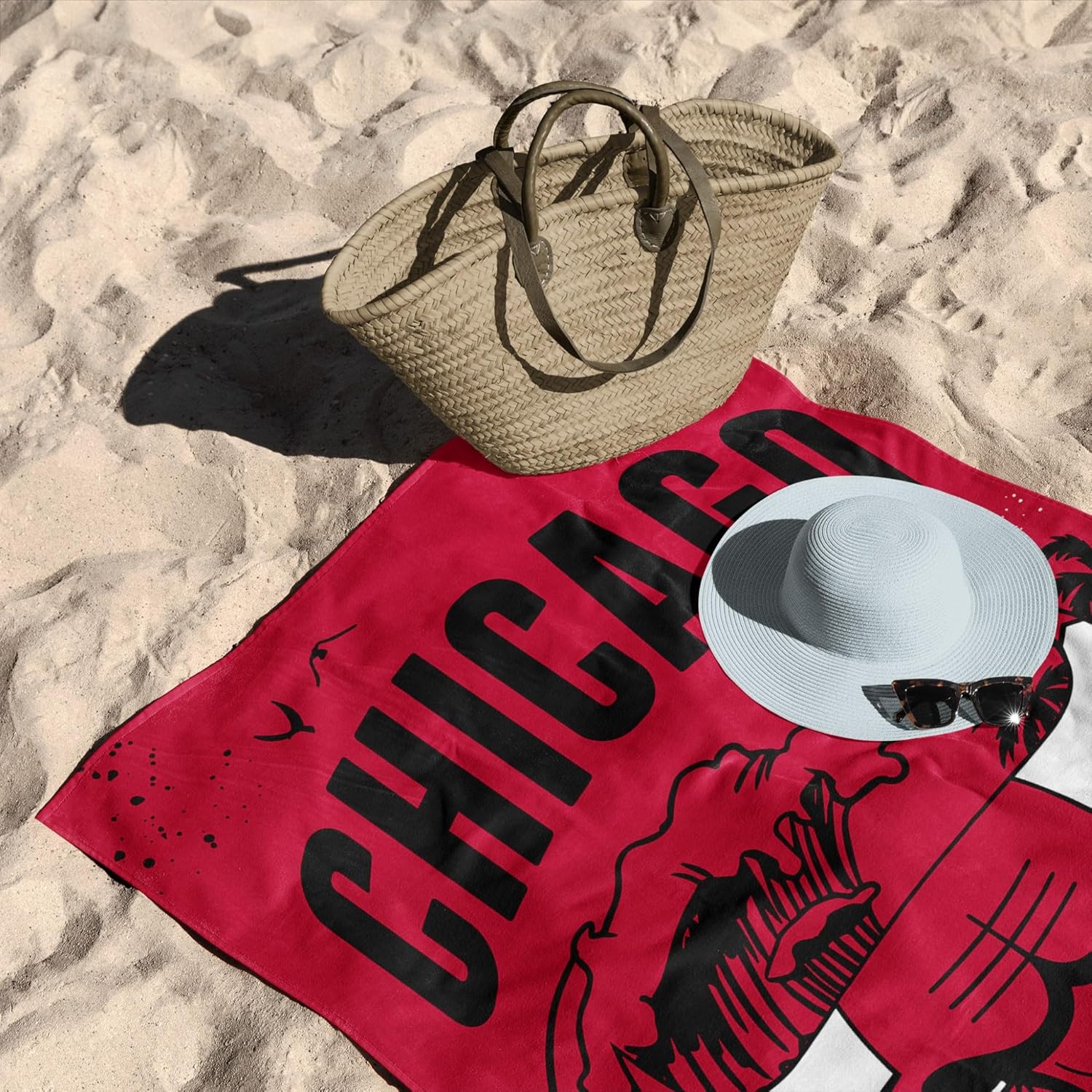 NORTHWEST NBA Chicago Bulls Beach Towel, 30" x 60", Tide