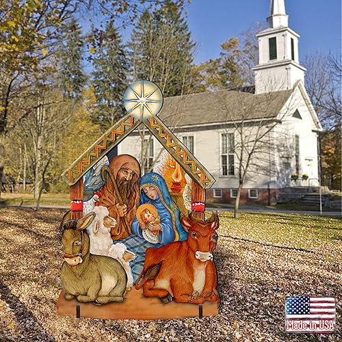 Miniatura 5 de Outdoor Nativity Manger Set, Holy Family Christmas Outdoor Lawn Decoration