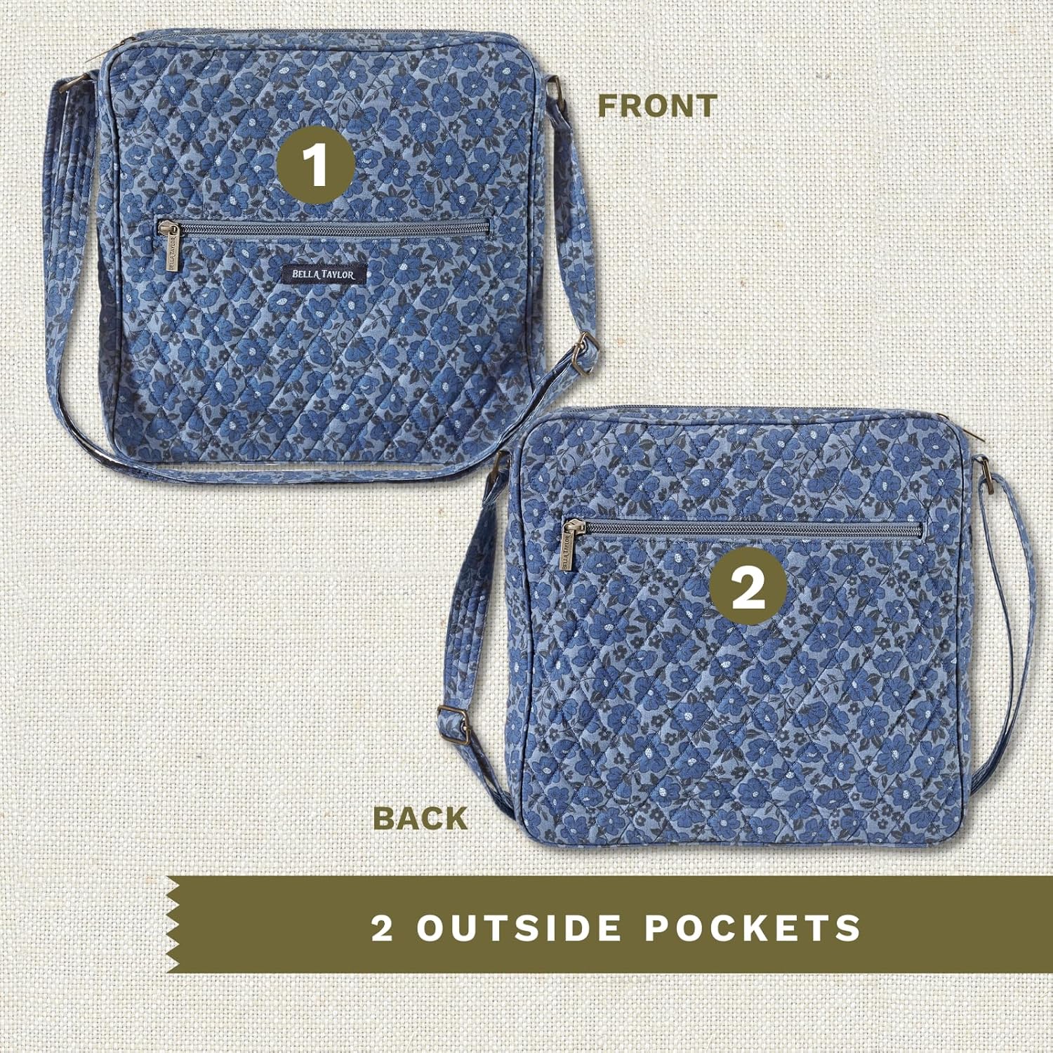 Bella Taylor Crossbody Purse for Women | Shoulder Bag with Adjustable Strap