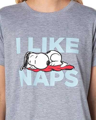 Miniatura 4 de INTIMO Peanuts Snoopy I Like Naps - Conjunto de pijama para mujer, pantalones cortos, Multi colorido