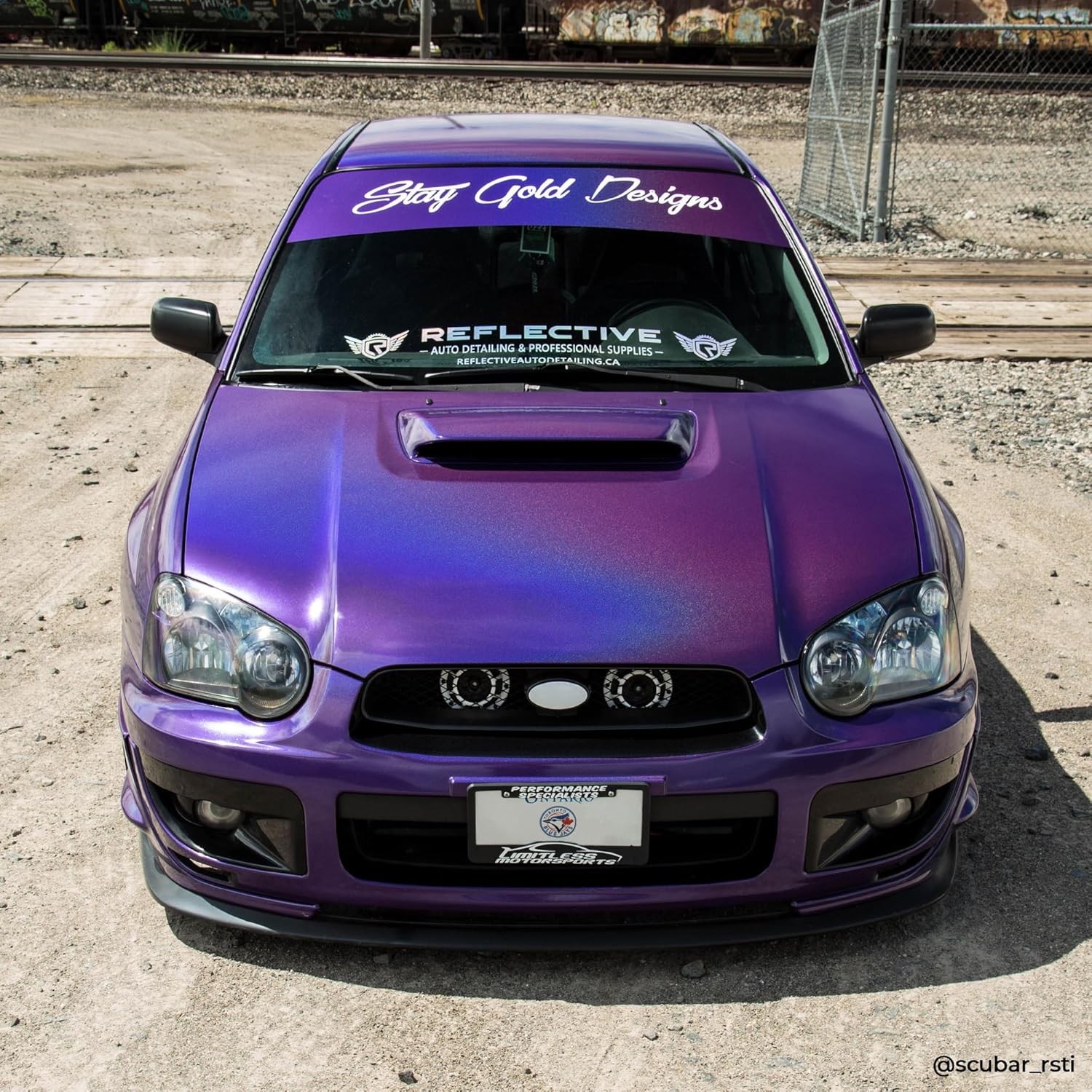 VViViD+ Gloss Psycho Metallic Chameleon Purple Vinyl Wrap Film (50ft x 5ft)