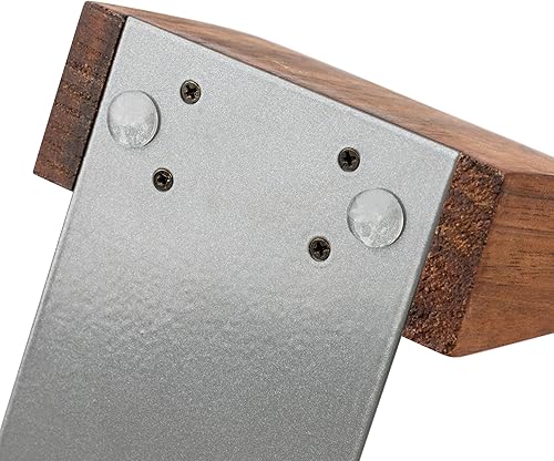 Miniatura 7 de TILISMA Sujetalibros de madera hechos a mano con base de metal, árbol de nogal, soportes resistentes para libros pesados, accesorios decorativos