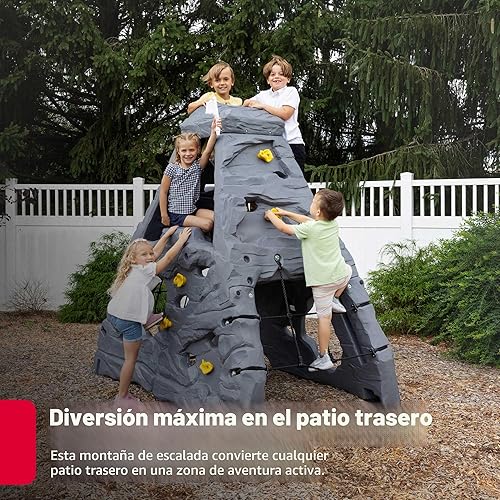 Vista 2 de Step2 Skyward Summit para niños, juego de pared de escalada para niños pequeños, edades de 4 a 8 años, fácil de montar, parque infantil al aire