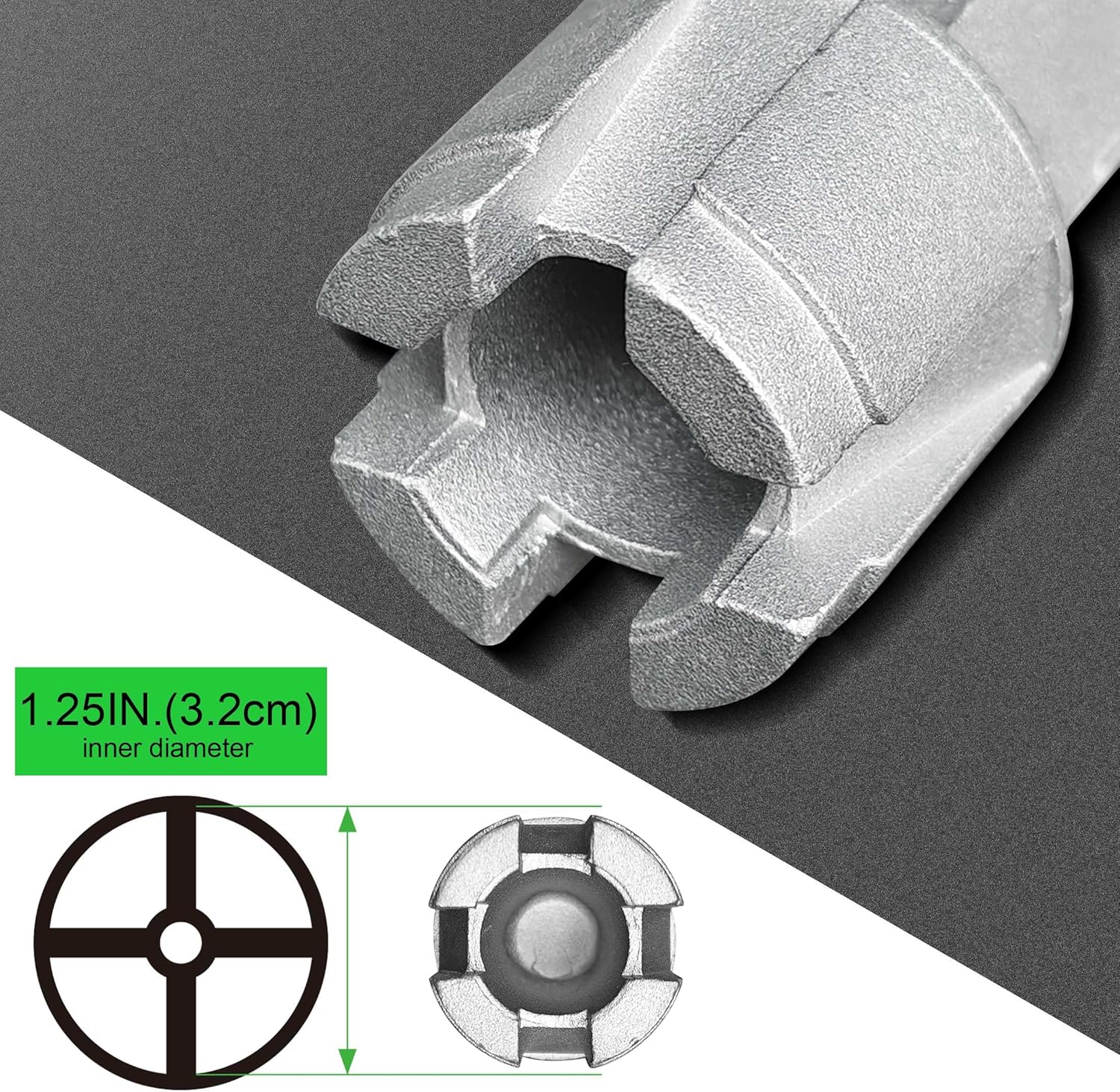 Tub Drain Remover Wrench, Tub Dual Ended Drain Wrench for Bath Drains, Shower Drain Heavy Duty Aluminum